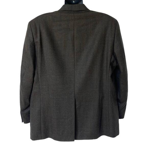 Vintage 90s Ralph Lauren Plaid Blazer Wool Jacket Green Brown Men's Size 44R - Picture 2 of 10